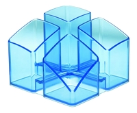 HAN Stiftehalter Köcher Scala blau-transparent 12, 5 x 12, 5 x 10, 0 cm Blau