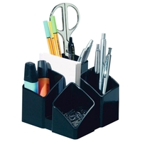 HAN Stiftehalter SCALA schwarz Polystyrol 4 Fächer 12, 5 x 12, 5 x 10, 0 cm