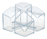 HAN Stiftehalter Stifteköcher Scala transparent 12, 5 x 12, 5 x 10, 0 cm Transparent