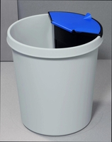 helit Mülleimer-Einsatz Helit Abf.Eins.Deckel 2l L.Gr Kunststoff 2, 0 l schwarz,  blau