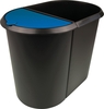 helit Papierkörbe Helit Duo Papierkorb schw/blau 20, 0 + 9, 0 l Schwarz