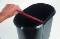 helit Papierkörbe Helit Duo Papierkorb schw/rot 20, 0 + 9, 0 l Schwarz
