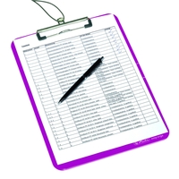 herlitz Klemmbrett DIN A4 opak beere