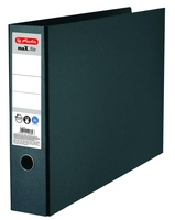 herlitz Ordner 7.5 cm DIN A3 quer Karton schwarz marmoriert