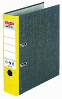 herlitz Ordner 8 cm DIN A4 Karton gelb marmoriert