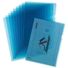 herlitz Sichthüllen Aktenhülle DIN A4 blau genarbt 0, 19 mm - 10 Stück