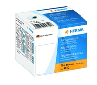 HERMA Adress-Etiketten Adressetik.Rolle 70x38 250St 70, 0 x 38, 0 mm weiß