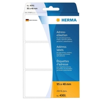 HERMA Adressetiketten 4301 weiß 95, 0 x 48, 0 mm - 250 Stück