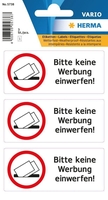 HERMA Hinweisetiketten Hinweis-Etik. Keine Werbung Keine Werbung