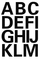 HERMA Klebebuchstaben Sticker Buchstaben A-Z schwarz Buchstaben A-Z