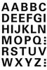 HERMA Klebebuchstaben Sticker Buchstaben A-Z schwarz Buchstaben A-Z