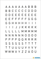 HERMA Klebebuchstaben Sticker Buchstaben A-Z schwarz Buchstaben A-Z