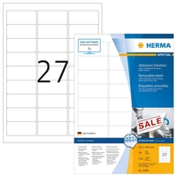 HERMA Universaletiketten 10300 63, 5 x 29, 6 mm weiß