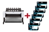 HP DesignJet T1600 PostScript Großformatdrucker Plotter inkusive zusätzlichem HP Tintenset 730