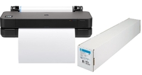 HP DesignJet T250 Tintenstrahl-Großformatdrucker + A2 Papierrolle (42 cm x 45, 7 m)