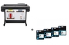 HP DesignJet T650 Tintenstrahl-Großformatdrucker inklusive zusätzlichem HP Tintenset 712