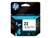 HP Original 22 Druckerpatrone cyan magenta gelb 165 Seiten 5ml (C9352AE)