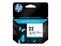 HP Original 22 Druckerpatrone cyan magenta gelb 165 Seiten 5ml (C9352AE)