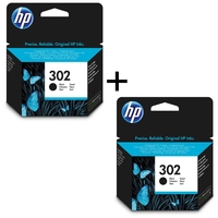 HP Original 302 Druckerpatronen - Doppelpack schwarz (2x F6U66AE)