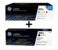 HP Original 305A/305X Toner - 5er Multipack (CF370AM,  2x CE410X)