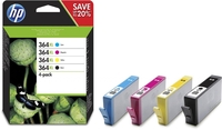 HP Original 364XL Druckerpatronen 4er-Pack schwarz,  cyan,  magenta,  gelb (N9J74AE)