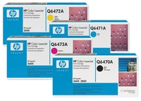 HP Original 501A/ 502A Toner 4er Set schwarz,  cyan,  magenta,  gelb
