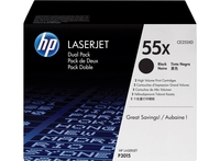 HP Original 55X Toner Doppelpack schwarz hohe Kapazität 2 x 12.500 Seiten (CE255XD)