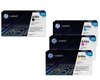 HP Original 646A/ 646X Toner 4er Set schwarz hohe Kapazität,  cyan,  magenta,  gelb