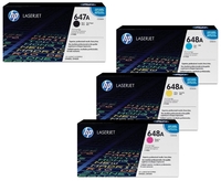 HP Original 647A/ 648A Toner 4er Set schwarz,  cyan,  magenta,  gelb