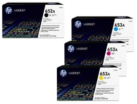 HP Original 652A/ 653A Toner 4er Set schwarz,  cyan,  magenta,  gelb