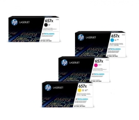 HP Original 657X Toner 4er Set schwarz,  cyan,  magenta,  gelb hohe Kapazität