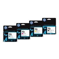 HP Original 712 Druckerpatronen - 4er Multipack (3ED67A,  3ED68A,  3ED69A,  3ED71A)