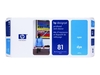 HP Original 81 Druckkopf cyan 13ml (C4951A)