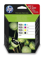 HP Original 934XL/ 935XL 4er-Pack Druckerpatronen schwarz,  cyan,  magenta,  gelb (X4E14AE)