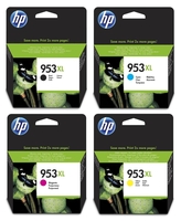 HP Original 953XL Druckerpatronen 4er Set schwarz,  cyan,  magenta,  gelb hohe Kapazität