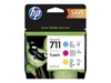 HP Original Druckerpatrone 711 - cyan,  magenta,  yellow (P2V32A)
