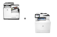HP PageWide Pro 477dw Tintenstrahl-Multifunktionsgerät + HP Color LaserJet Enterprise M480f (3QA55A)