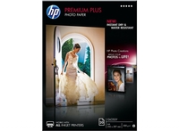 HP Premium Plus Fotopapier glänzend A4 (210 x 297 mm) 20 Blatt für Officejet Pro,  Deskjet,  ENVY (CR672A)