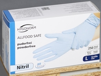 HYGONORM Handschuhe Einmalhands. Gr.L 250St.Nitril L Blau