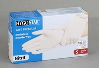 HYGOSTAR Handschuhe Handschuhe Nitril Puderfrei S S weiß