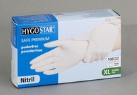 HYGOSTAR Handschuhe Handschuhe Nitril Puderfrei XL XL weiß