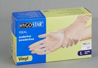 HYGOSTAR Handschuhe Handschuhe Vinyl Puderfrei L L Transparent