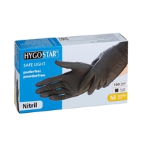 Hygostar Safe Light Einmalhandschuhe schwarz - Größe M