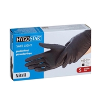 HYGOSTAR unisex Einmalhandschuhe SAFE LIGHT schwarz Größe S - 100 Stück