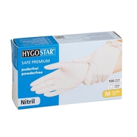 HYGOSTAR unisex Einmalhandschuhe SAFE PREMIUM weiß Größe M - 100 Stück