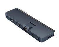 Hyper® HyperDrive Dual USB-C® TB compatible 7-in-2 Hub w univ. USB-C® ext adaptor - MN Blue - für alle MacBooks