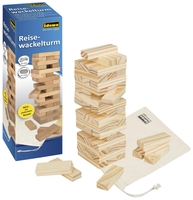 Idena Geschicklichkeitsspiel Reise Wackelturm 15x5x5cm Holz