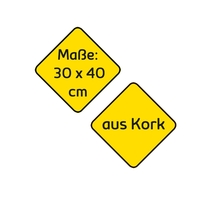 Idena Pinnwand mit Zubehör 40, 0 x 30, 0 cm Kork braun