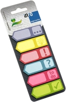 inFO Haftmarker 6x25 Haftmarker mit Motiv 1x lila,  gelb,  rot,  türkis,  pink,  grün "Symbole"