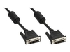 InLine DVI-D Kabel 2m,  digital 18+1 Stecker / Stecker,  Single Link,  2 Ferrite,  schwarz